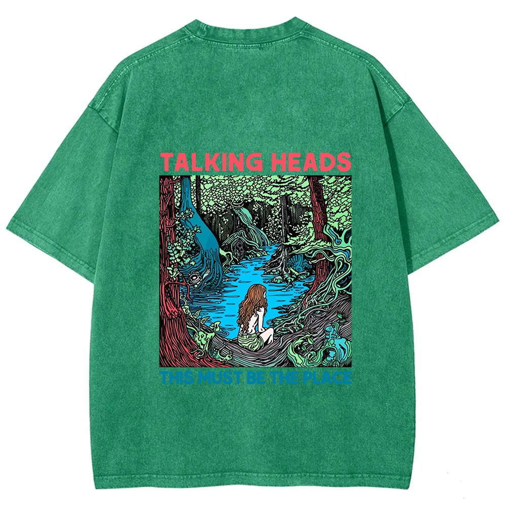Unisex Vintage Talking Heads Band Casual Printed t-Shirt