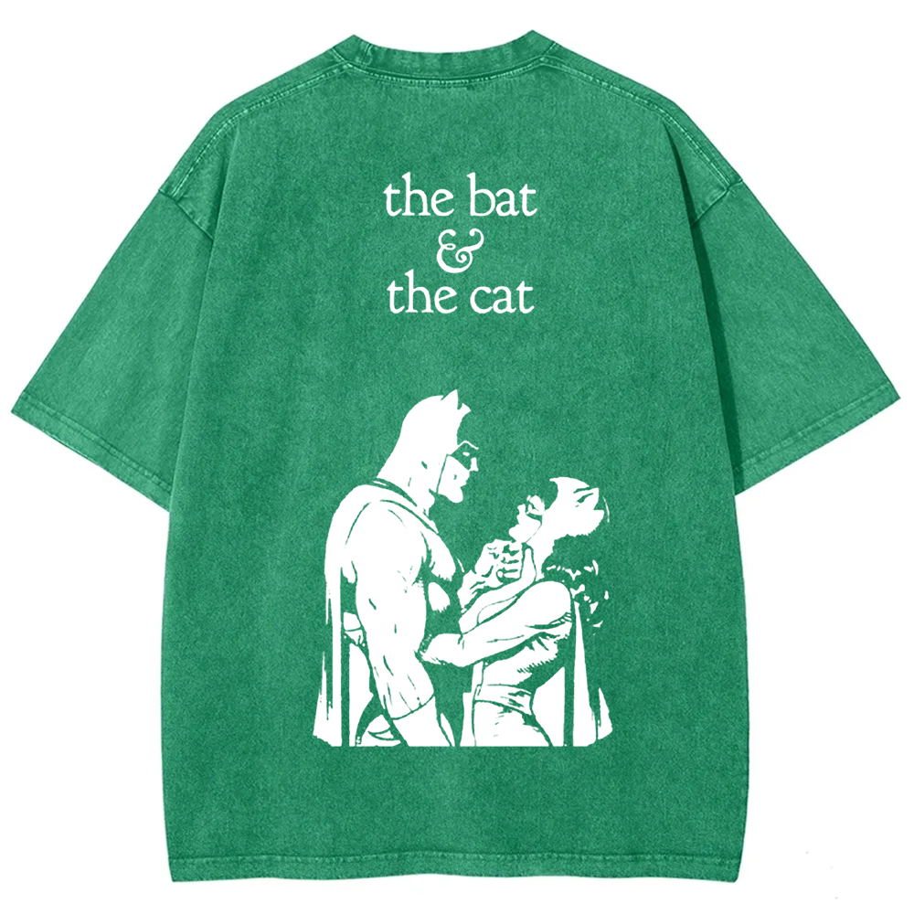 Unisex Vintage  Batman & Cat Woman comic art t-Shirt