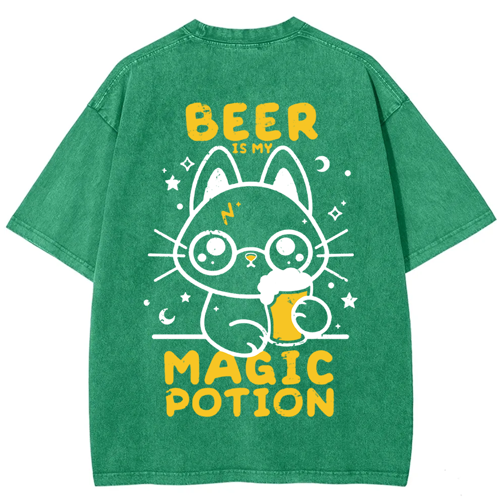 Unisex Vintage Beer Is My Magic Potion Music t-Shirt