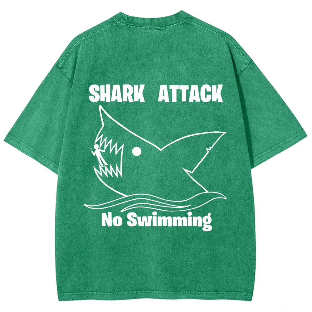 Unisex Vintage Shark Attack funny t-Shirt