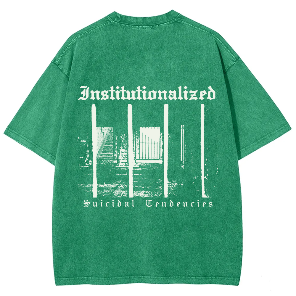 Unisex Vintage  Suicidal Tendencies Band Institutionalized t-Shirt
