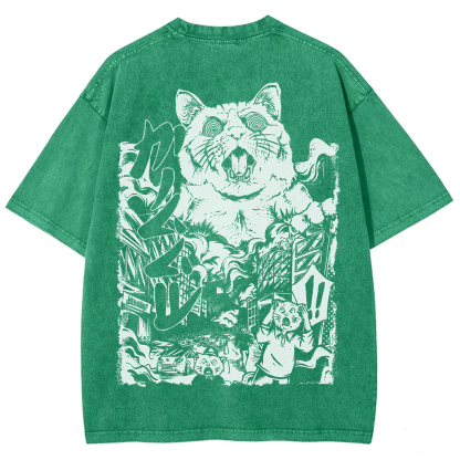 Unisex Vintage Monster Cat t-Shirt