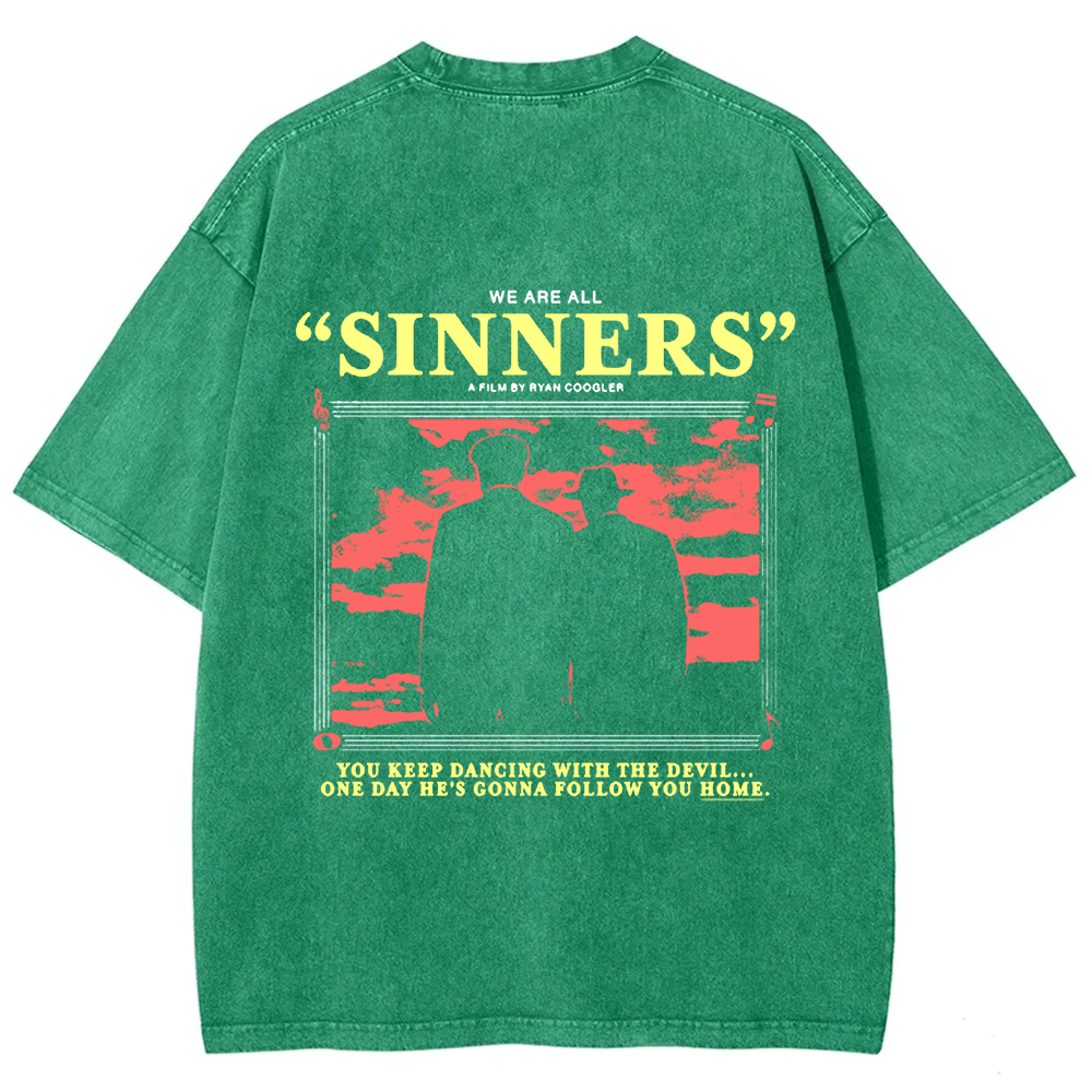 Unisex Vintage Sinners Horror Movie t-Shirt
