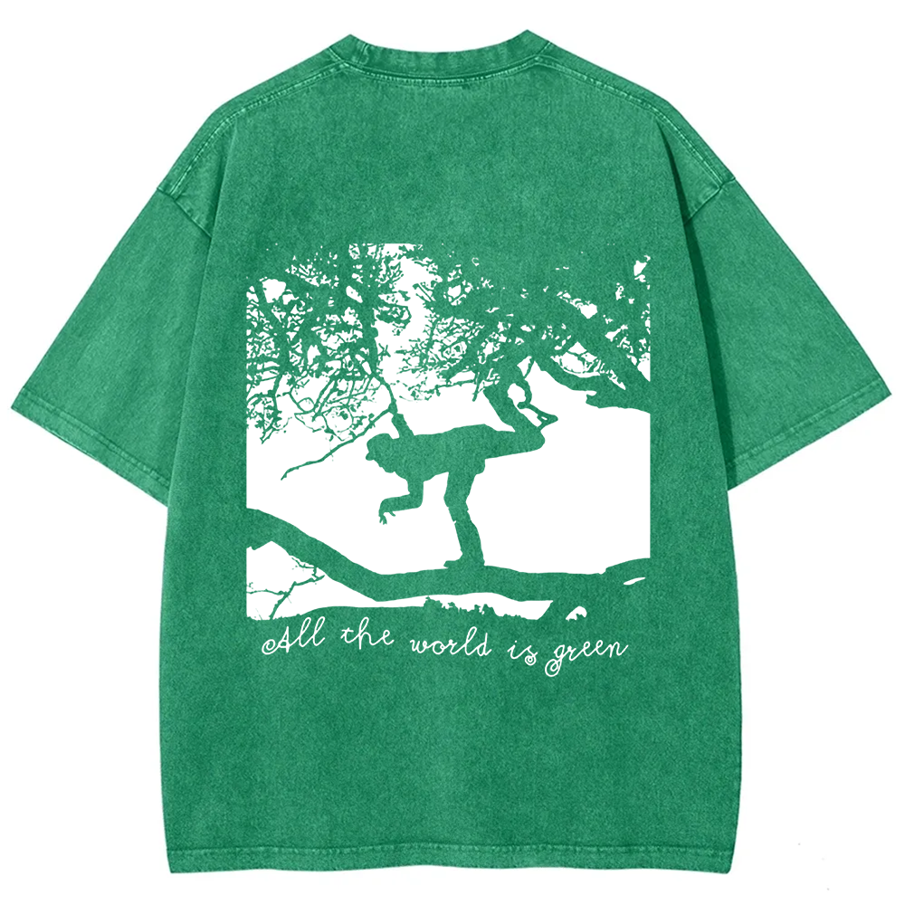 Unisex Vintage  Tom Waits - All the World is Green Music t-Shirt