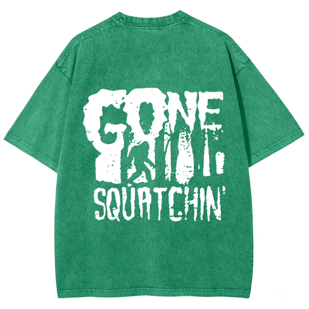 Unisex Vintage Gone Squatching Funny Big Foot t-Shirt