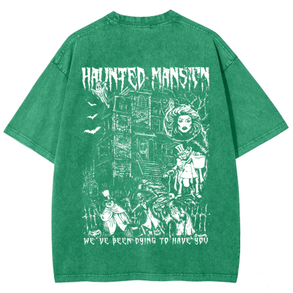 Unisex Vintage  Haunted Mansion Horror Movie t-Shirt