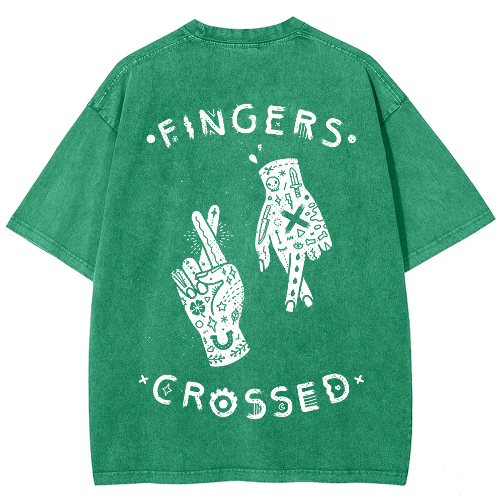 Unisex Vintage Fingers Crossed Music t-Shirt