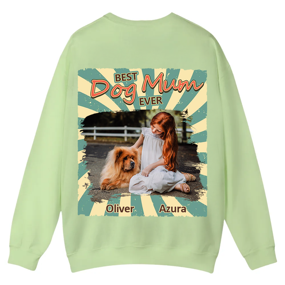 Retro Funny Dog Shirt Photo - Personalized Custom Unisex Casual Crewneck Sweatshirt wearishow