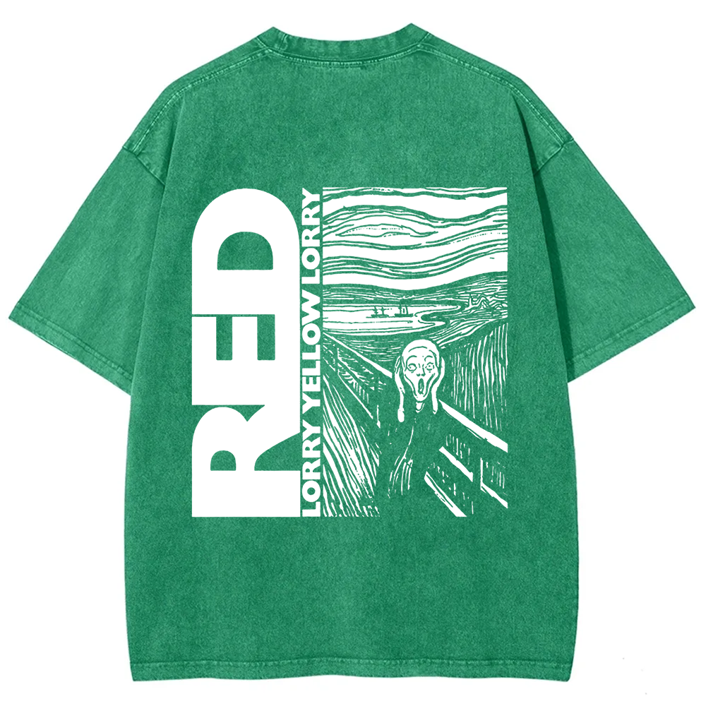 Unisex Vintage  Red Lorry Yellow Lorry Band t-Shirt