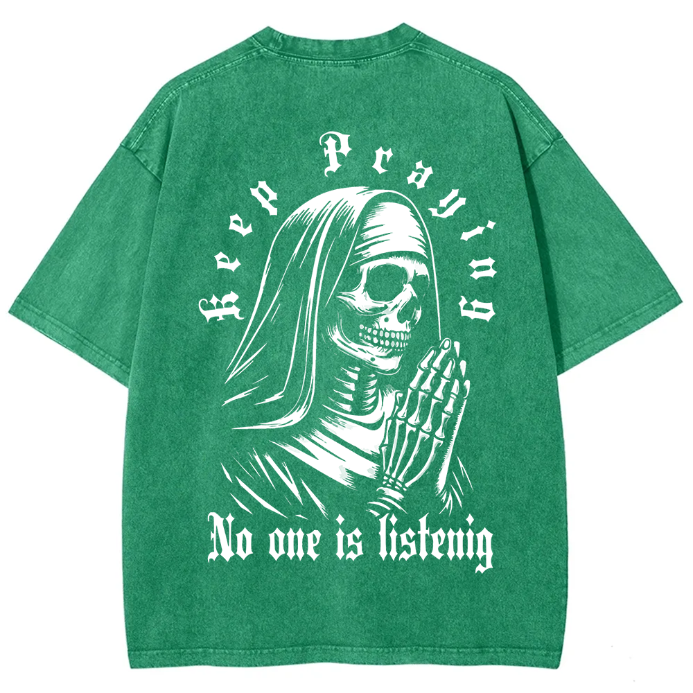 Unisex Vintage Satanic Skull Devil Nun t-Shirt