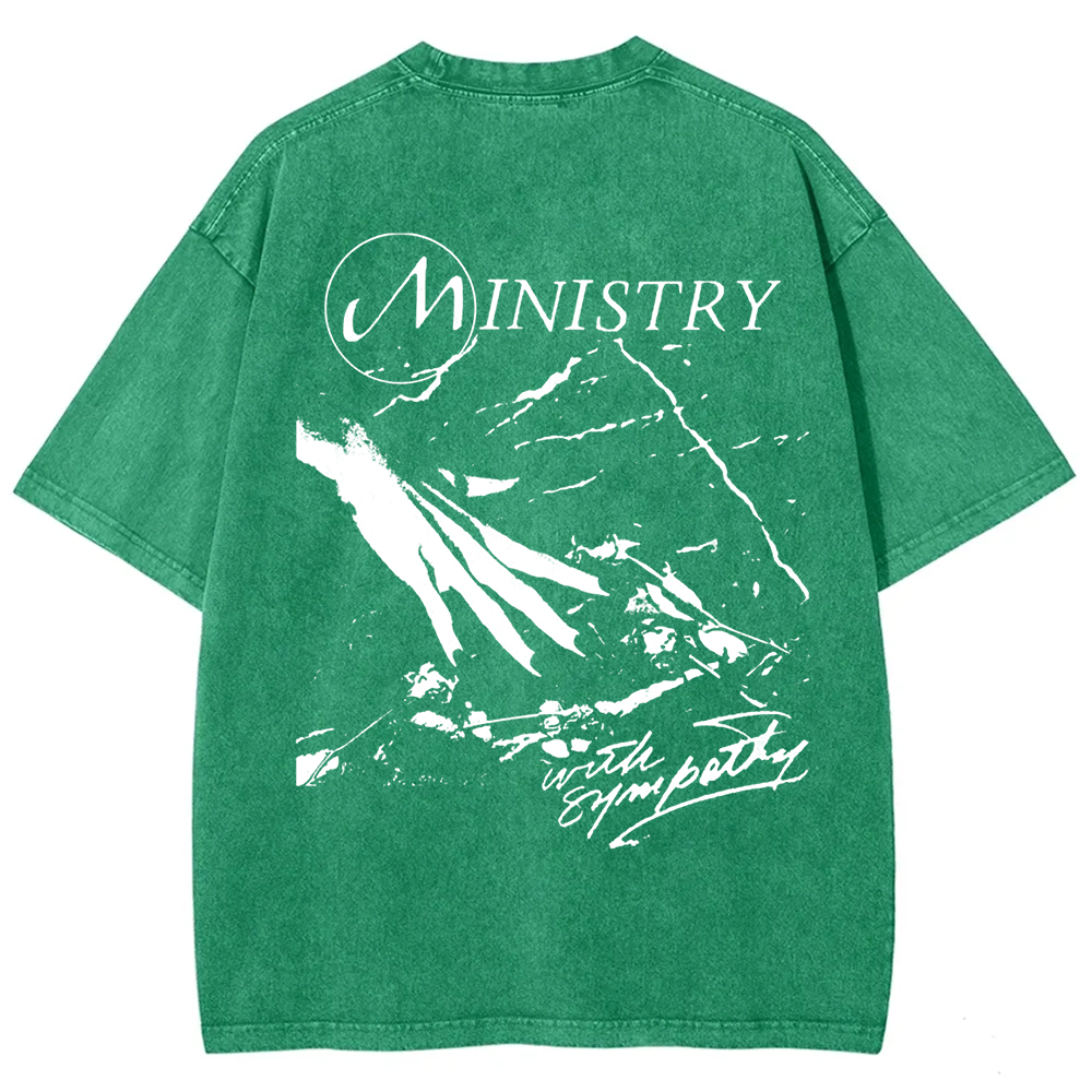 Unisex Vintage  Ministry Band With Sympathy Music   t-Shirt