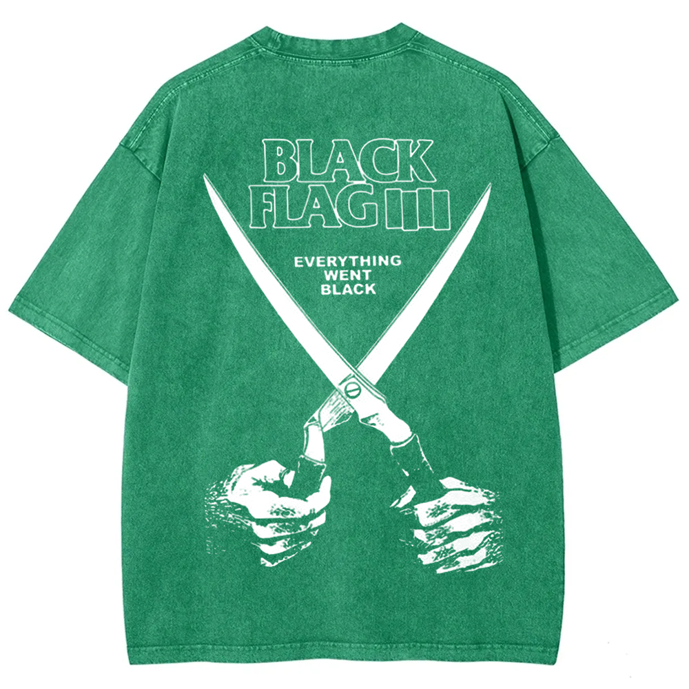 Unisex Vintage Black Flag Rock Band t-Shirt