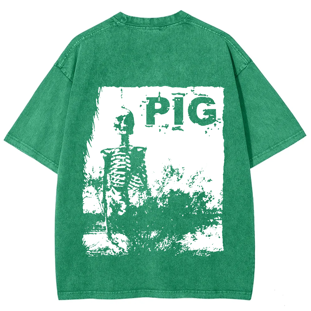 Unisex Vintage Pig Horror Movie t-Shirt