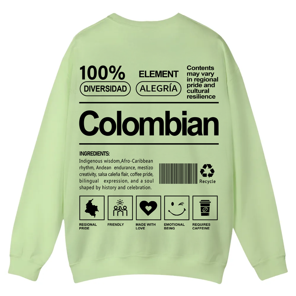 Colombian Unisex Fit  Casual Crewneck Sweatshirt wearishow
