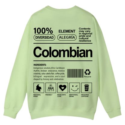 Colombian Unisex Fit  Casual Crewneck Sweatshirt wearishow