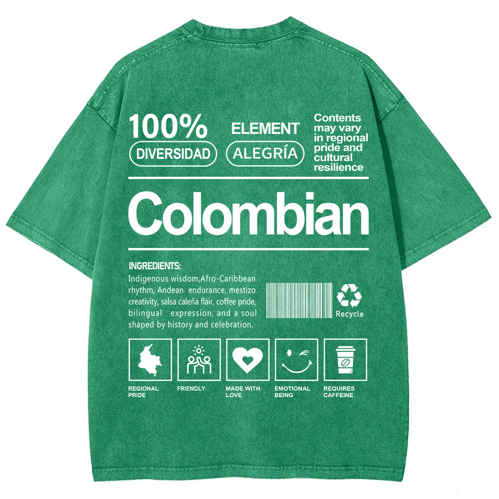 Colombian Unisex Fit  Washed T-Shirt