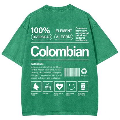 Colombian Unisex Fit  Washed T-Shirt