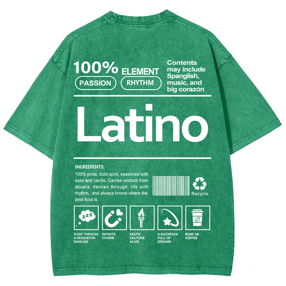 Latino Unisex Fit  Washed T-Shirt