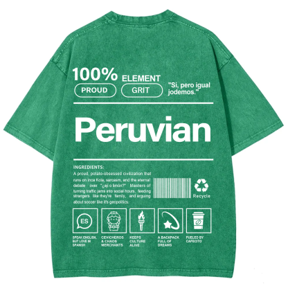Peruvian Unisex Fit  Washed T-Shirt