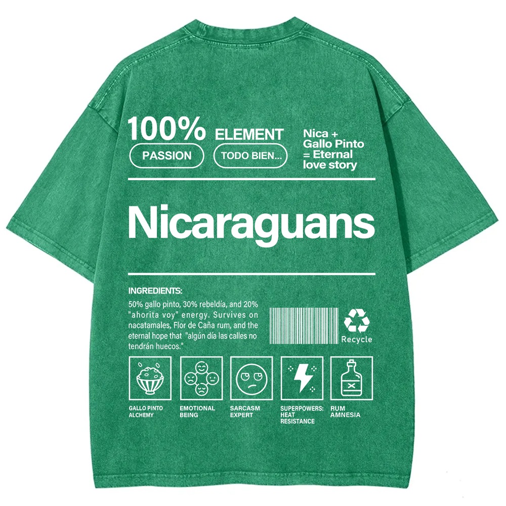 Nicaraguans Unisex Fit  Washed T-Shirt