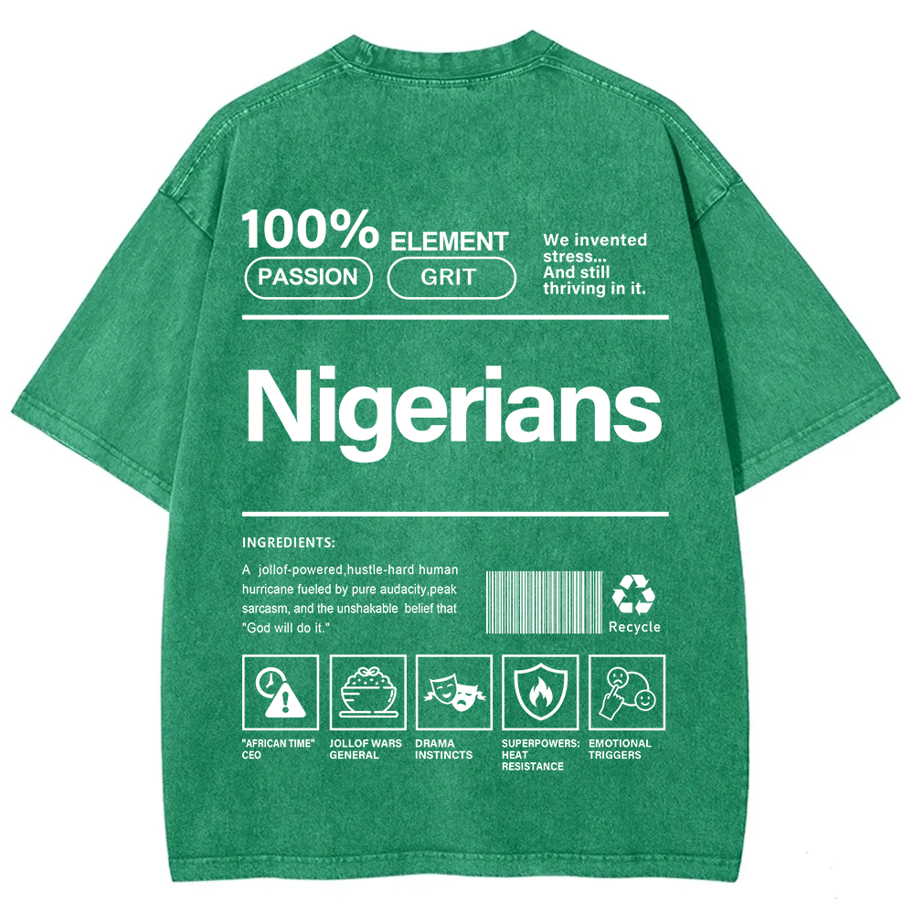 Nigerians Unisex Fit  Washed T-Shirt