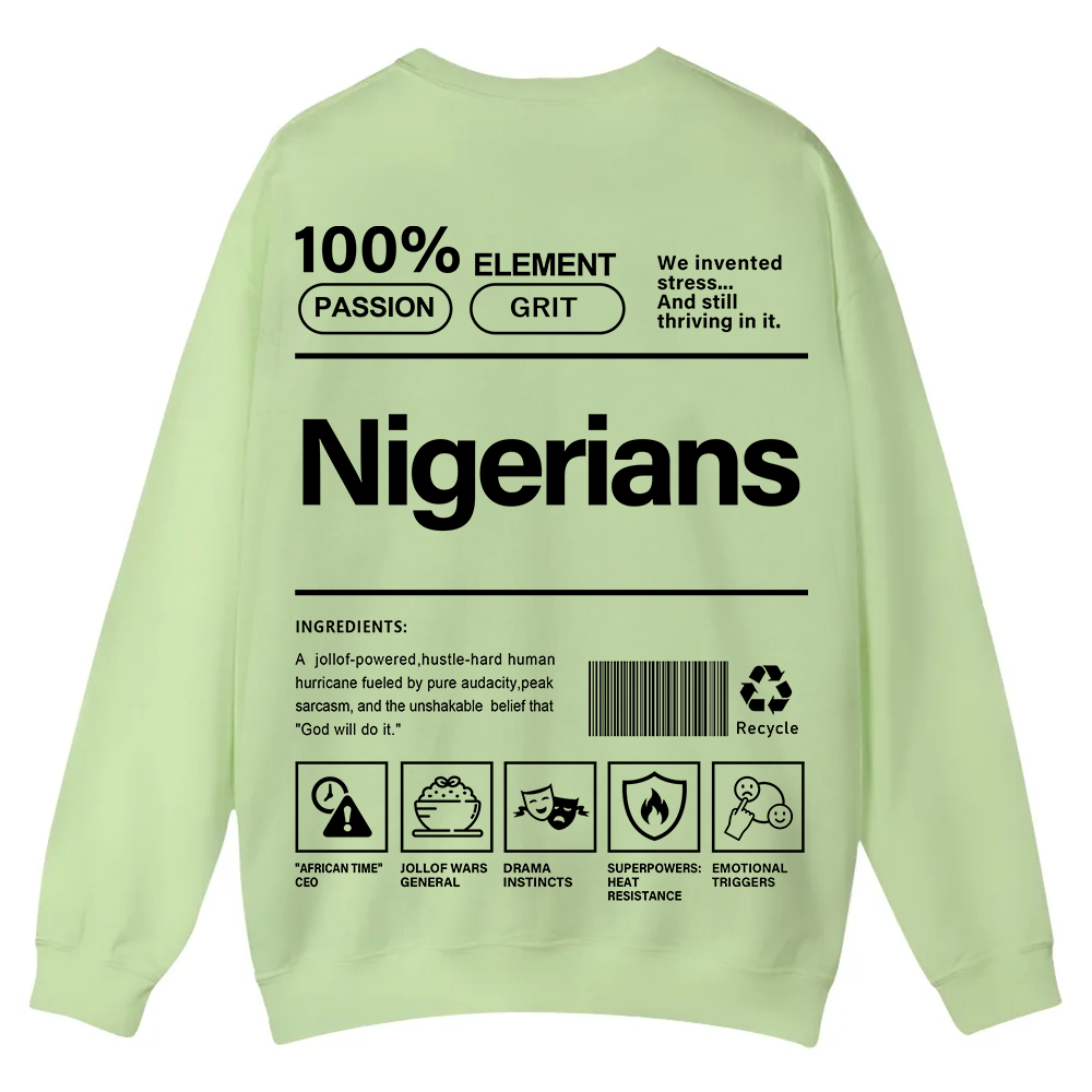 Nigerians Unisex Fit  Casual Crewneck Sweatshirt wearishow