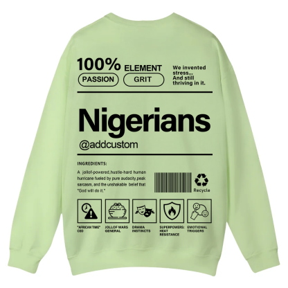Nigerians Addcustom Unisex Fit  Casual Crewneck Sweatshirt wearishow