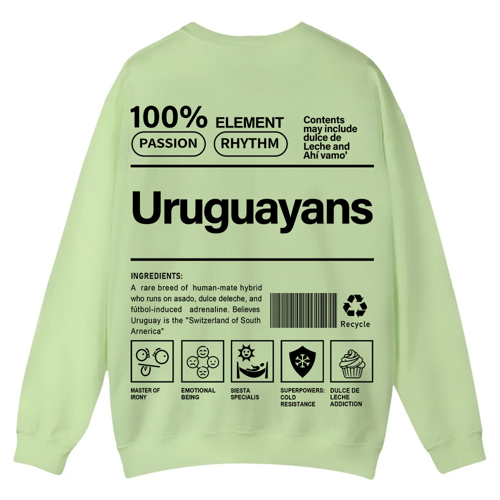 Uruguayans Unisex Fit  Casual Crewneck Sweatshirt wearishow