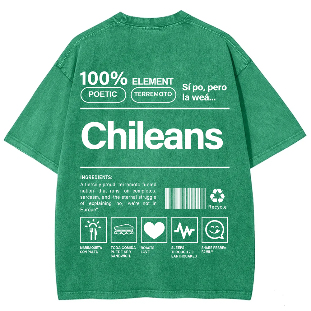 Chileans Unisex Fit  Washed T-Shirt