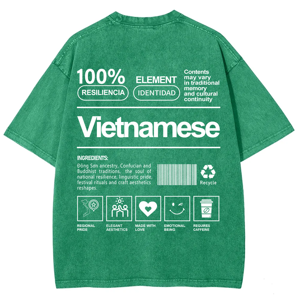 Vietnamese Unisex Fit  Washed T-Shirt