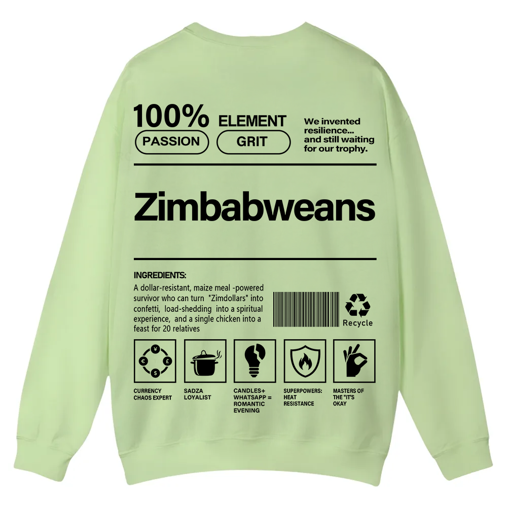 Zimbabweans Unisex Fit  Casual Crewneck Sweatshirt wearishow