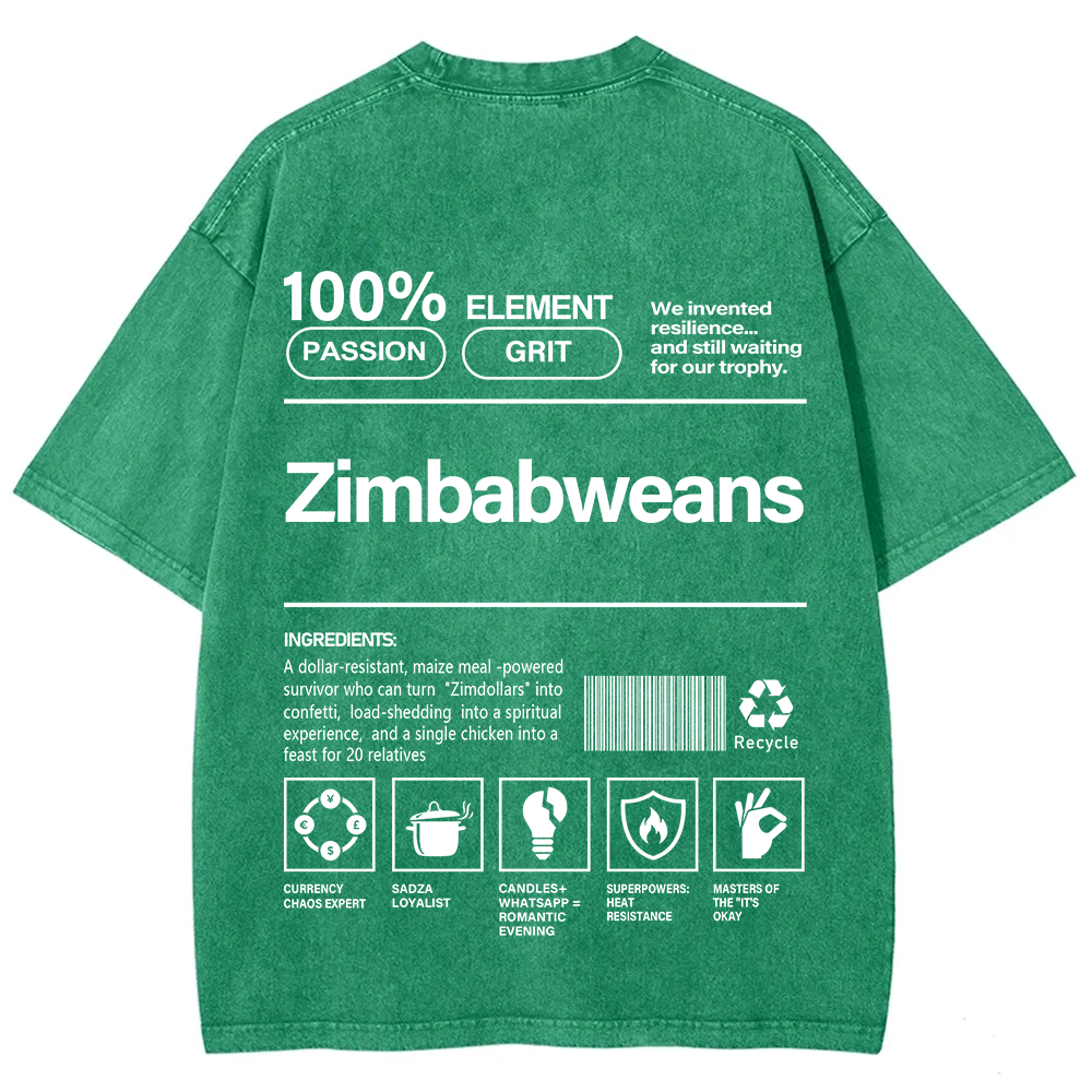 Zimbabweans Unisex Fit  Washed T-Shirt