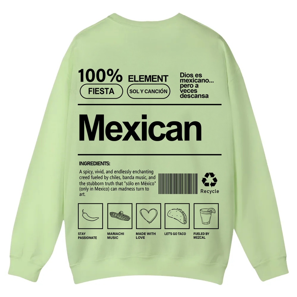 Mexican Unisex Fit  Casual Crewneck Sweatshirt wearishow