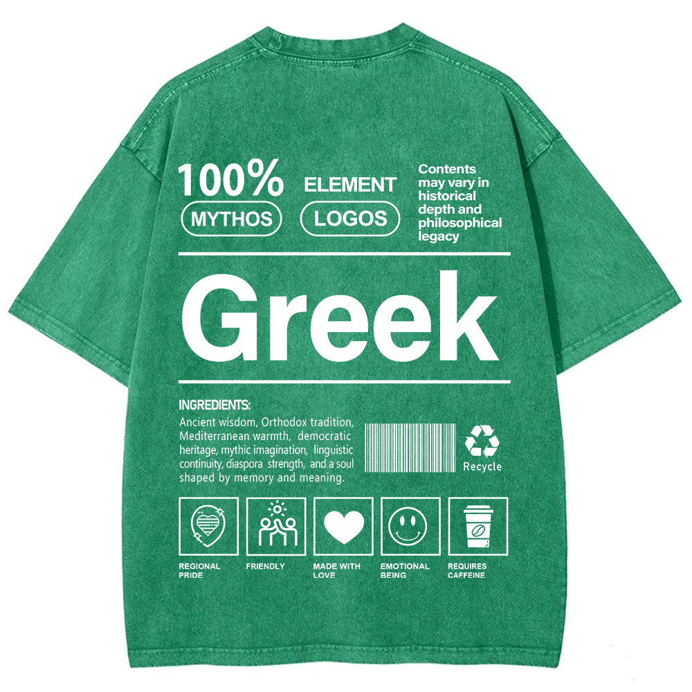 Greek Unisex Fit  Washed T-Shirt