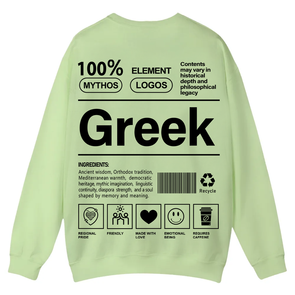 Greek Unisex Fit  Casual Crewneck Sweatshirt wearishow
