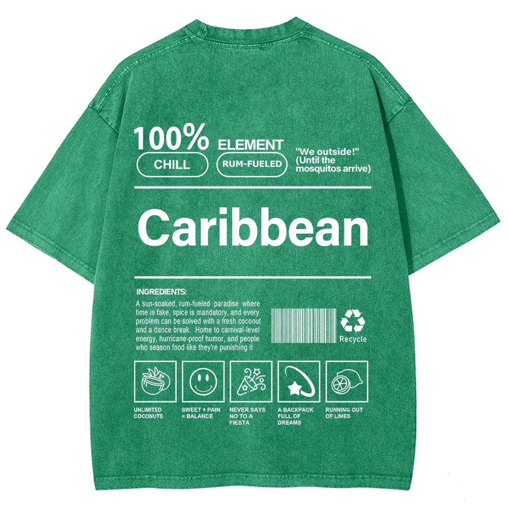 Caribbean Unisex Fit  Washed T-Shirt
