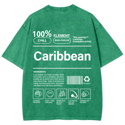 Caribbean Unisex Fit  Washed T-Shirt