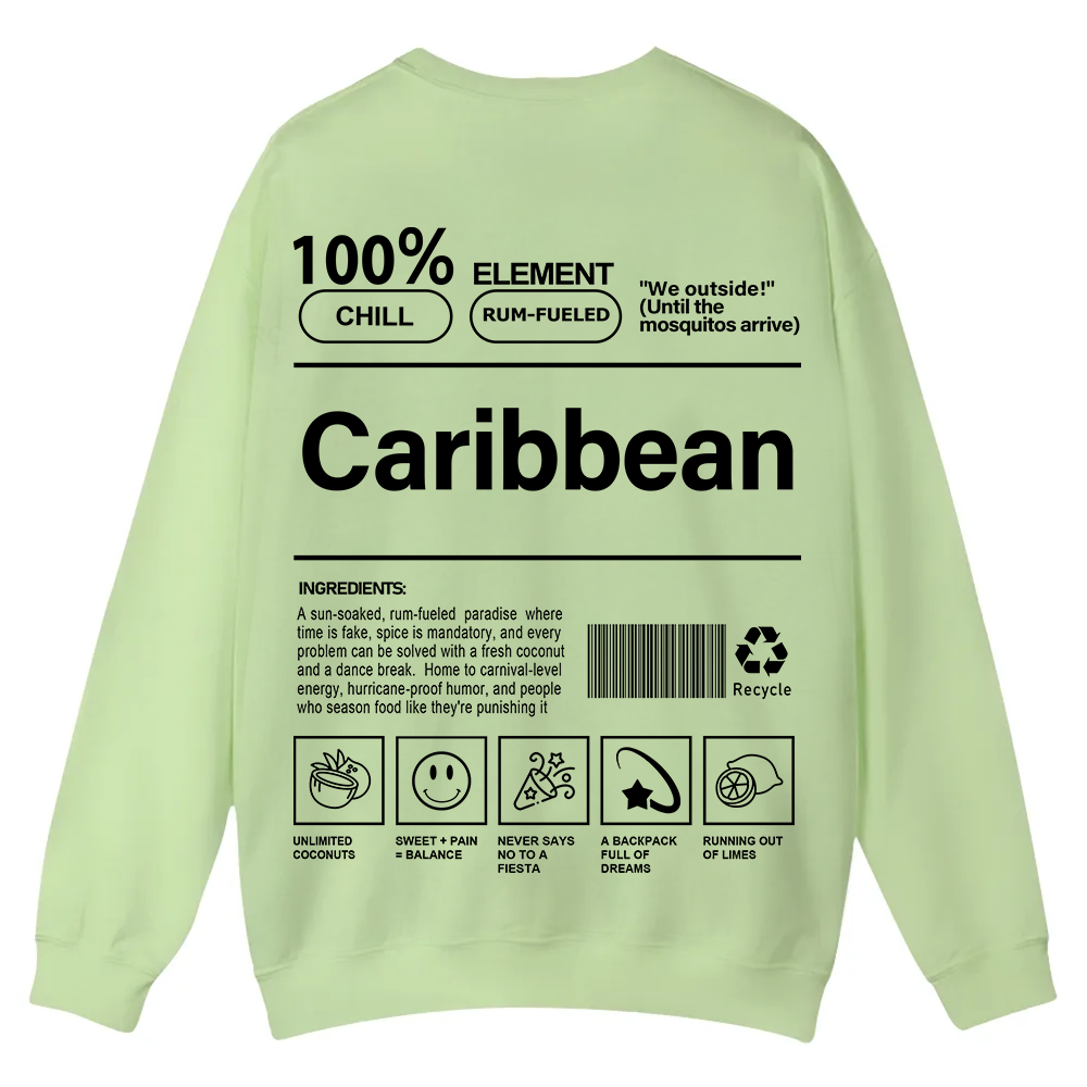 Caribbean Unisex Fit  Casual Crewneck Sweatshirt wearishow