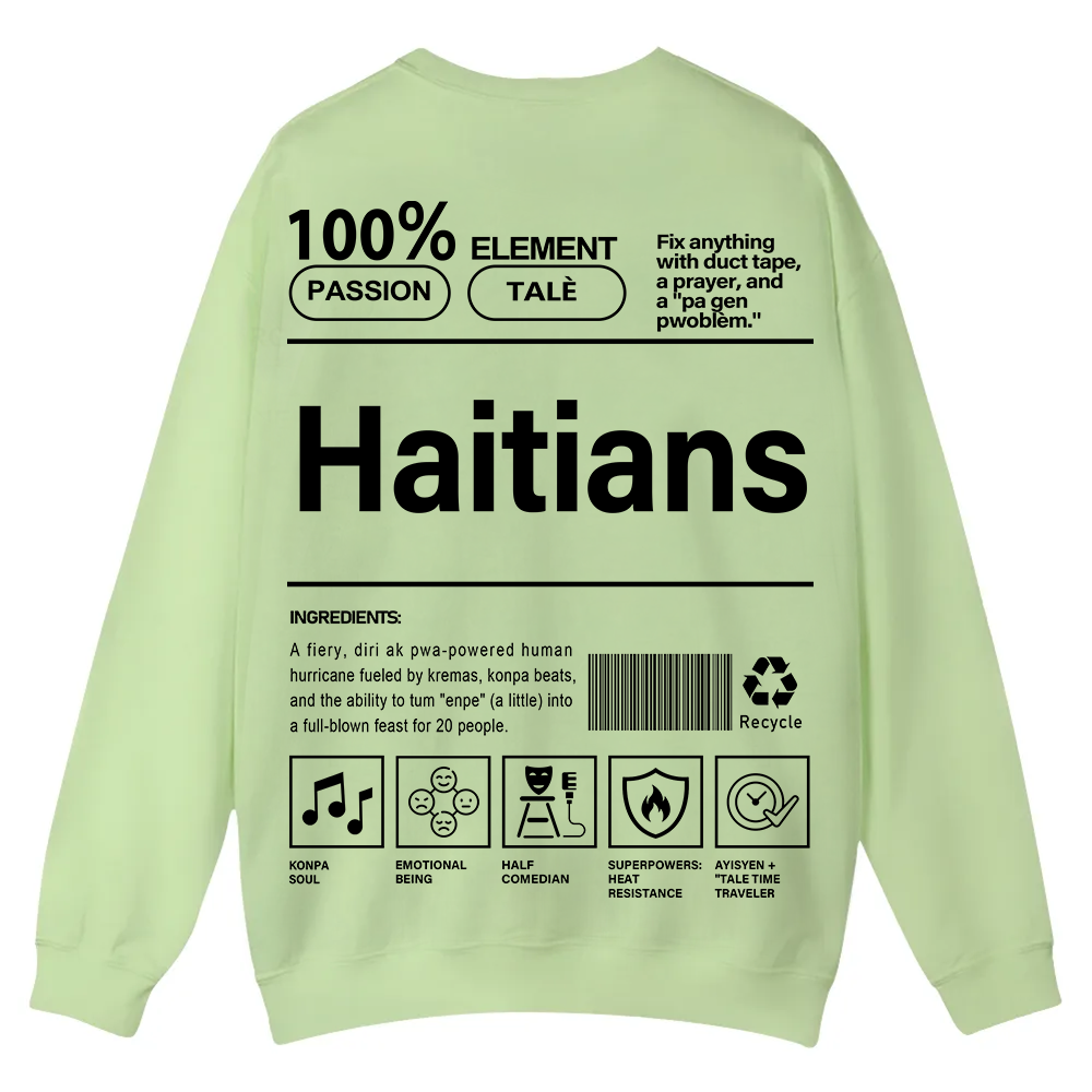 Haitians Unisex Fit  Casual Crewneck Sweatshirt wearishow