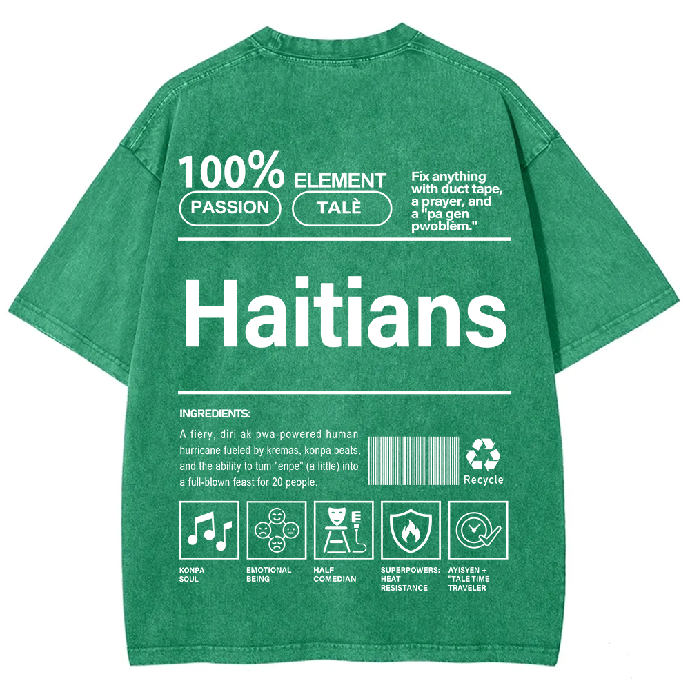 Haitians Unisex Fit  Washed T-Shirt