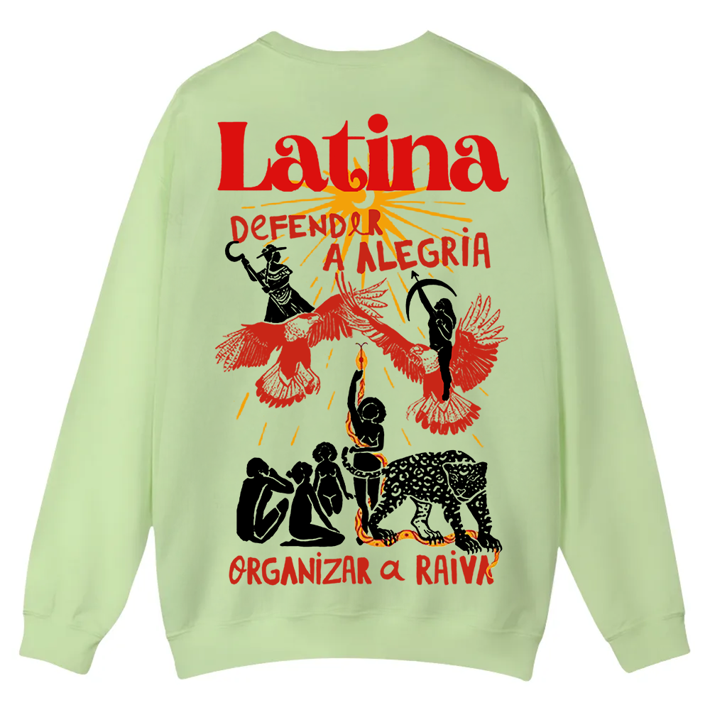 Latina Unisex Fit  Casual Crewneck Sweatshirt wearishow
