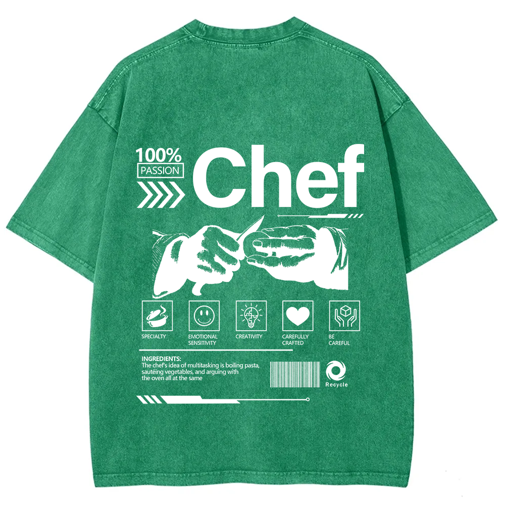 Chef Unisex Fit Washed T-Shirt