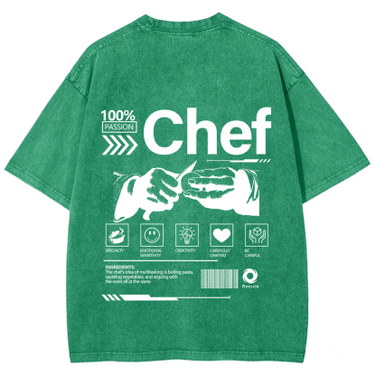 Chef Unisex Fit Washed T-Shirt