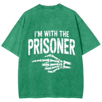 Unisex Vintage I'M With Prisoner Matching Couple Easy Halloween t-Shirt