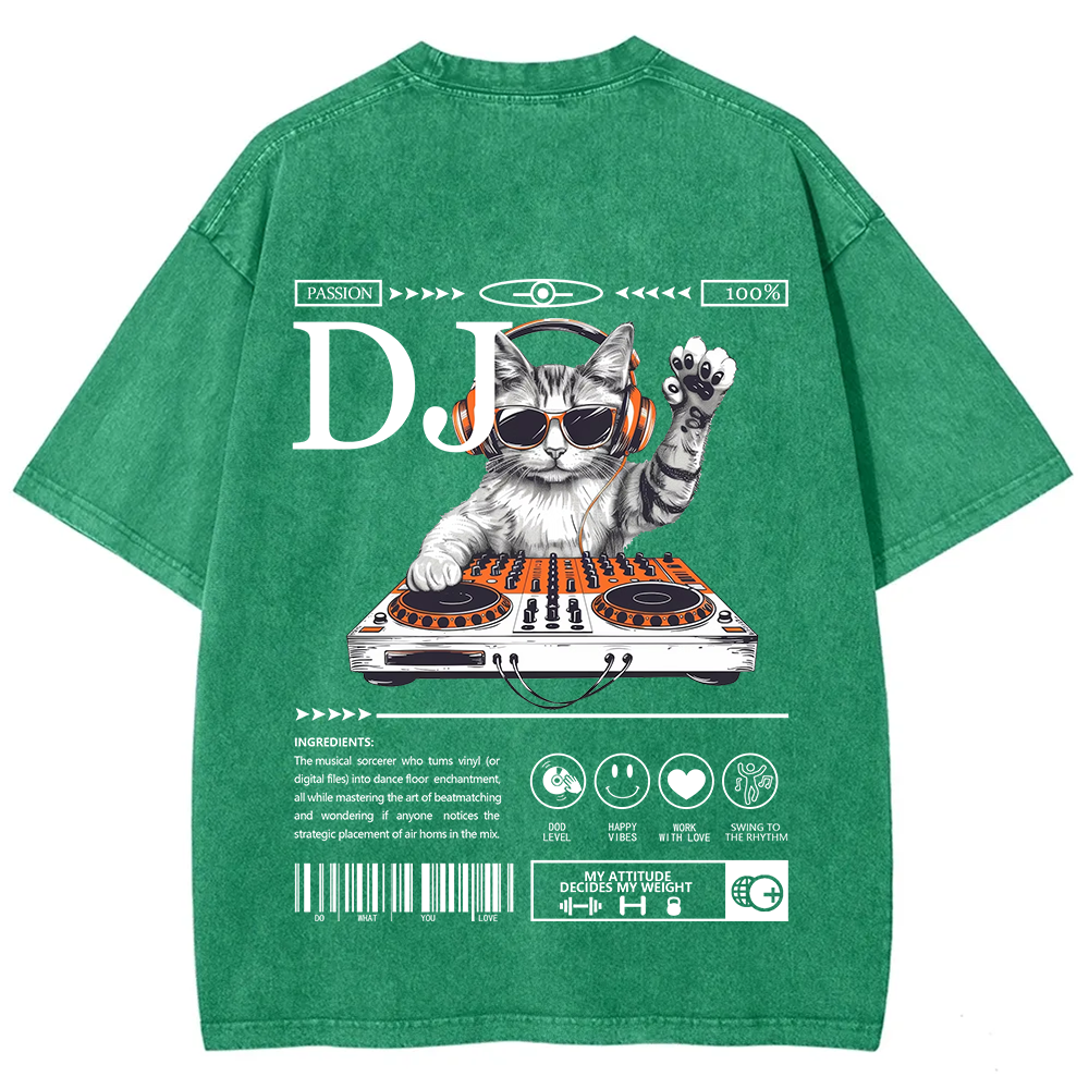 DJ Unisex Fit Washed T-Shirt