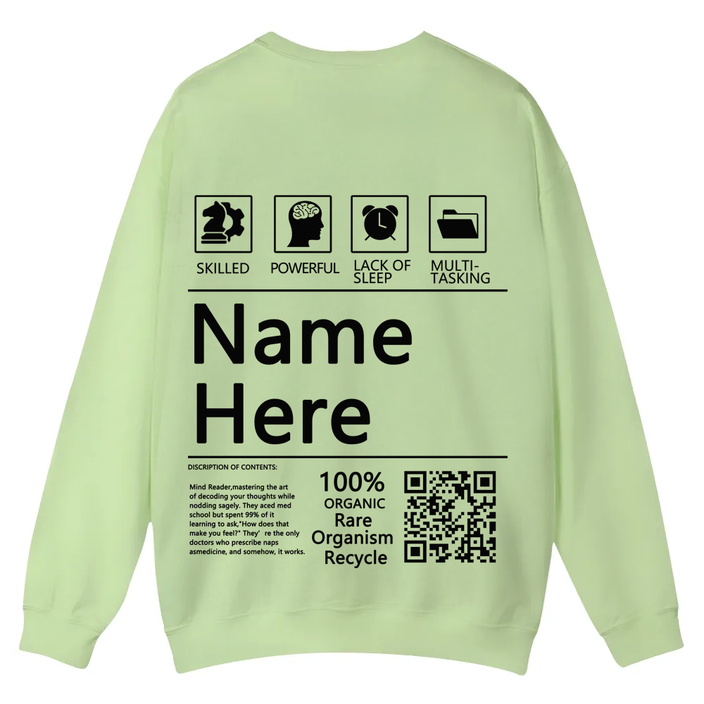 QR Code Customized Unisex Crew Sweatshirt