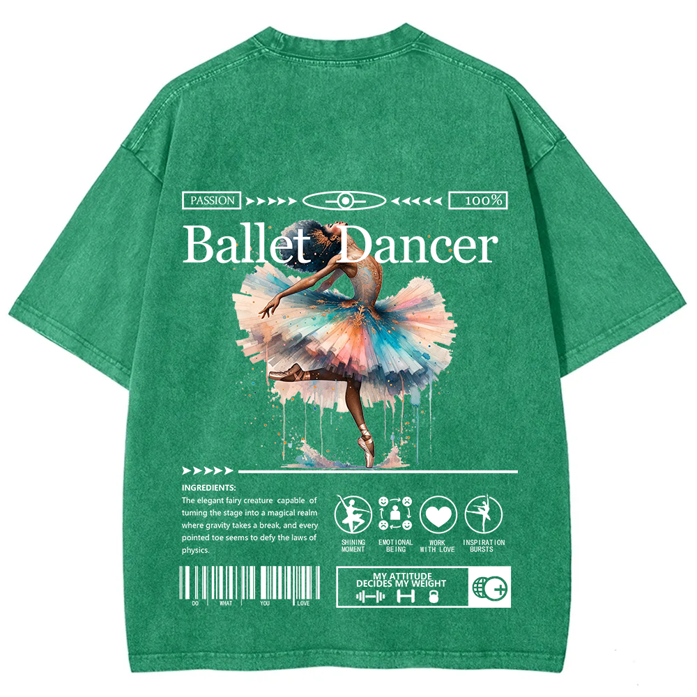 Ballet Dancer Unisex Fit Washed T-Shirt