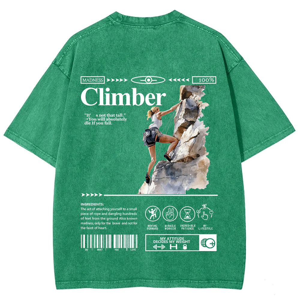 Climber Unisex Fit Washed T-Shirt