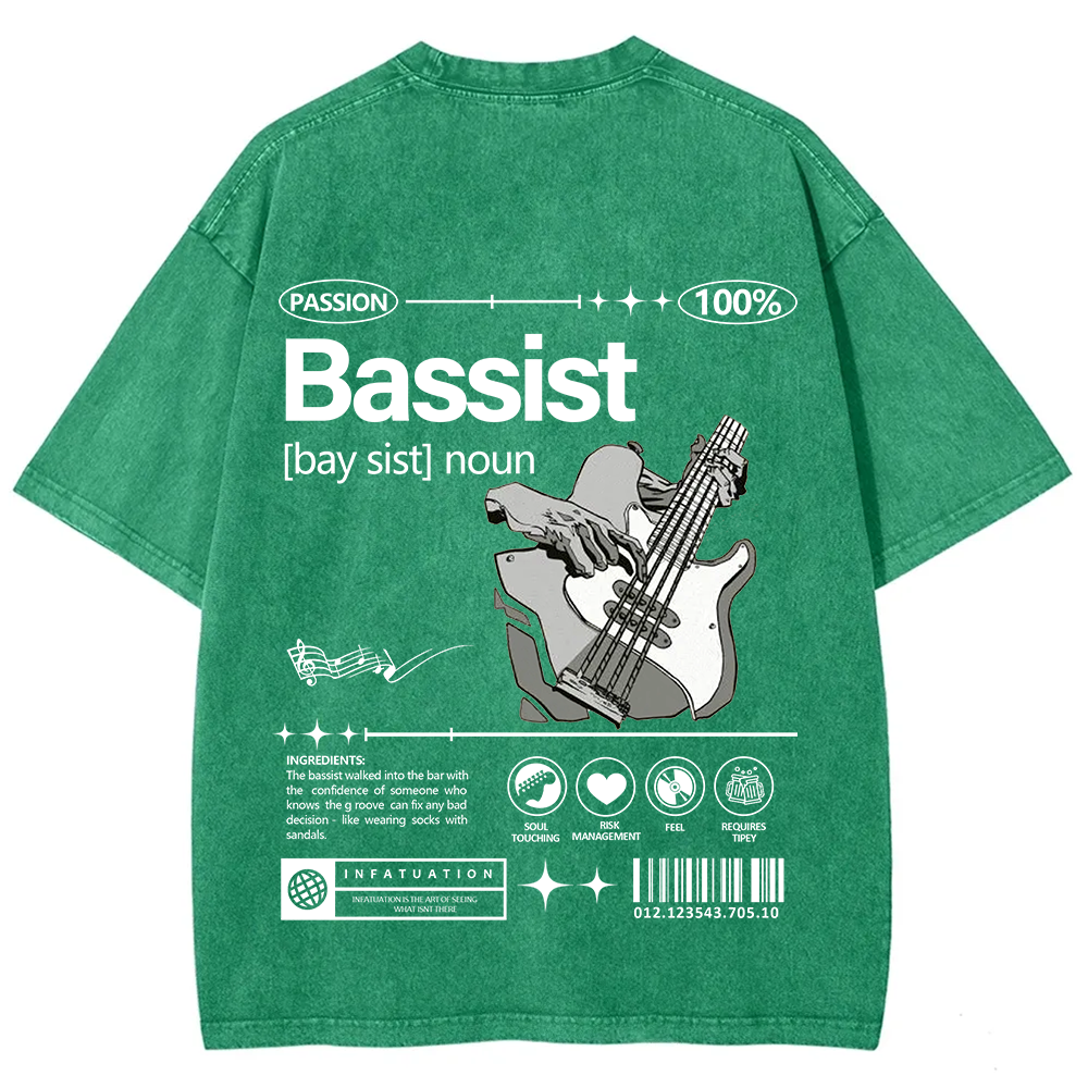 Bassist Unisex Fit Washed T-Shirt