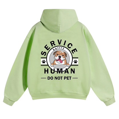 Wearishow Service Human, Do Not Pet - Personalized Custom Hoodie 